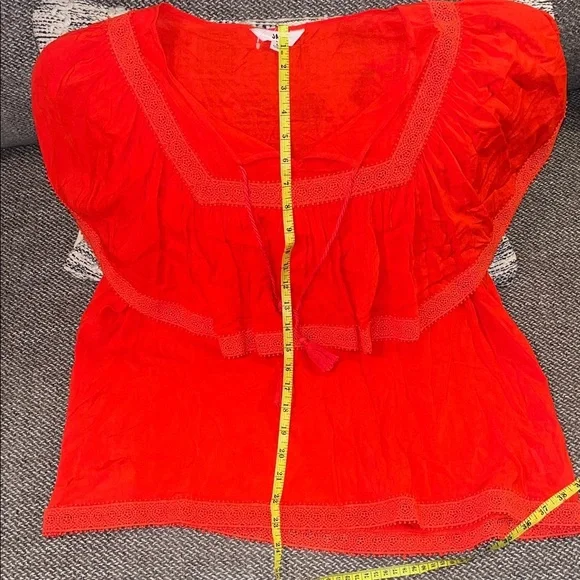 BB Dakota Bold Orangish Red Top​​ - Picture 3 of 8